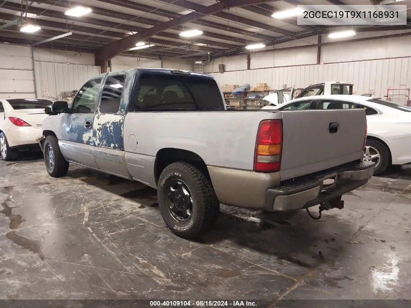 1999 Chevrolet Silverado 1500 Ls VIN: 2GCEC19T9X1168931 Lot: 40109104