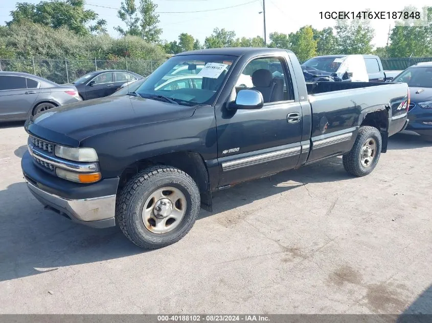 1999 Chevrolet Silverado 1500 Ls VIN: 1GCEK14T6XE187848 Lot: 40188102