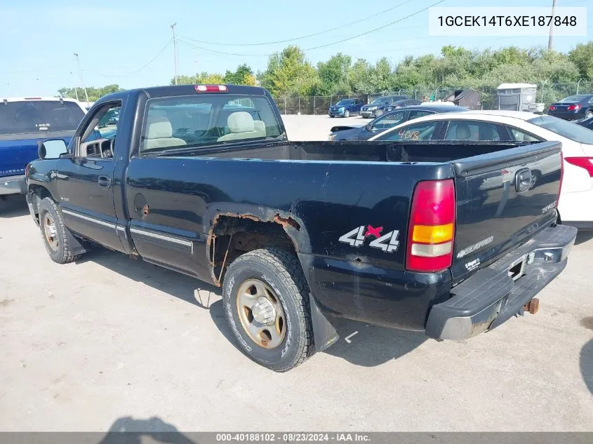 1999 Chevrolet Silverado 1500 Ls VIN: 1GCEK14T6XE187848 Lot: 40188102