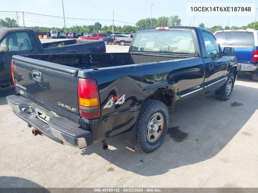 1999 Chevrolet Silverado 1500 Ls VIN: 1GCEK14T6XE187848 Lot: 40188102