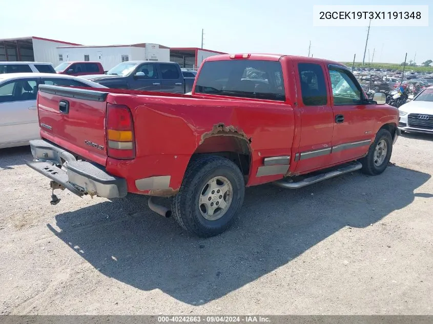 1999 Chevrolet Silverado 1500 Ls/Lt VIN: 2GCEK19T3X1191348 Lot: 40242663