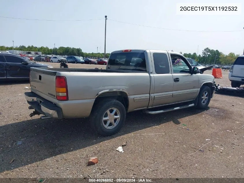 1999 Chevrolet Silverado 1500 Ls VIN: 2GCEC19T5X1192532 Lot: 40266852