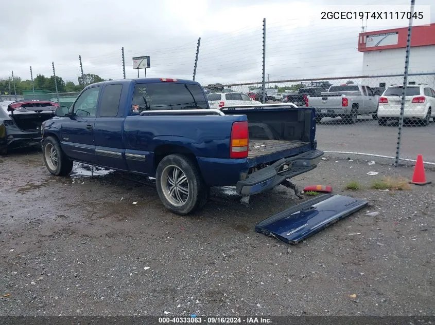 1999 Chevrolet Silverado 1500 Ls VIN: 2GCEC19T4X1117045 Lot: 40333063