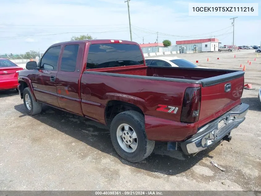 1999 Chevrolet Silverado 1500 Ls VIN: 1GCEK19T5XZ111216 Lot: 40398361