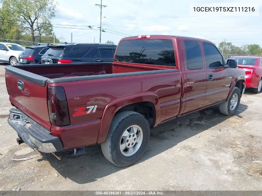 1GCEK19T5XZ111216 1999 Chevrolet Silverado 1500 Ls