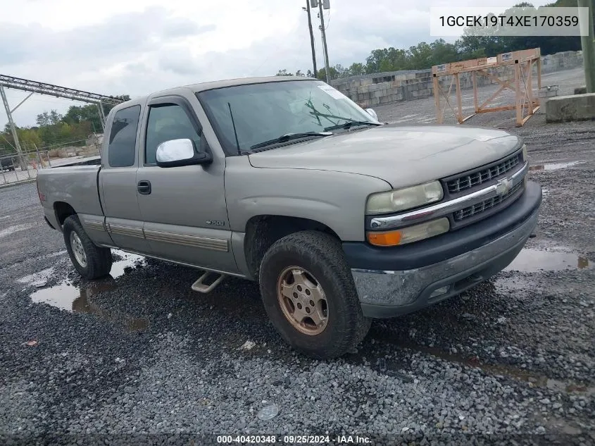 1GCEK19T4XE170359 1999 Chevrolet Silverado 1500 Lt