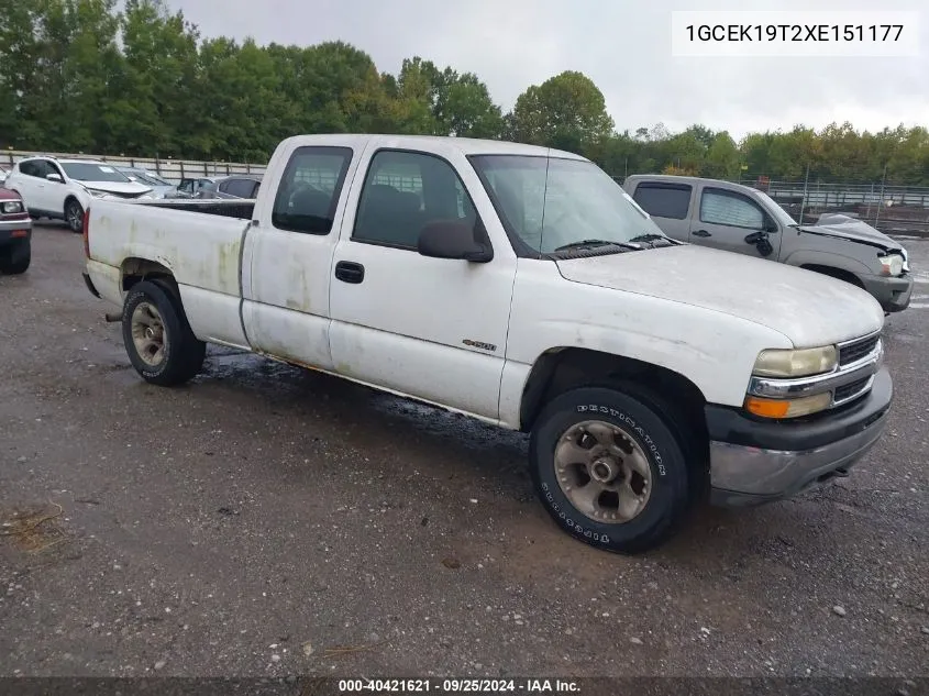 1999 Chevrolet Silverado 1500 VIN: 1GCEK19T2XE151177 Lot: 40421621