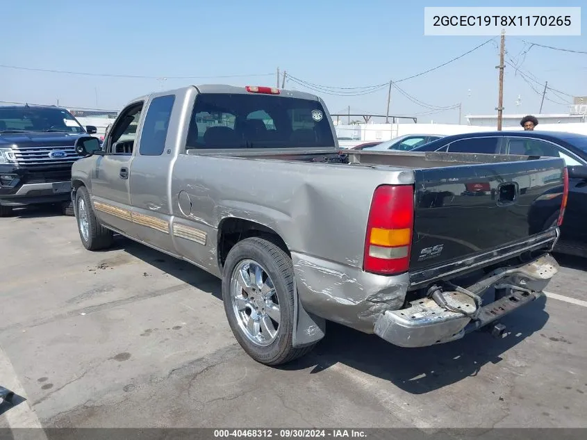 1999 Chevrolet Silverado 1500 Ls VIN: 2GCEC19T8X1170265 Lot: 40468312