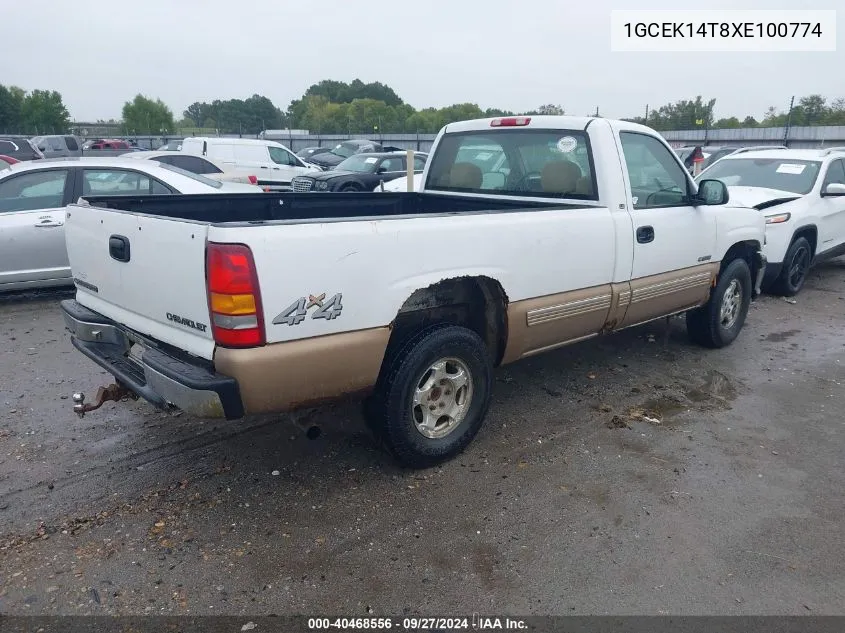 1999 Chevrolet Silverado 1500 Ls VIN: 1GCEK14T8XE100774 Lot: 40468556