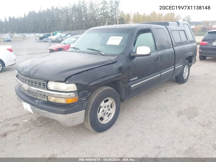 1999 Chevrolet Silverado 1500 Ls VIN: 2GCEC19V7X1138148 Lot: 40684078