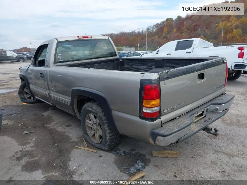 1999 Chevrolet Silverado 1500 Ls VIN: 1GCEC14T1XE192906 Lot: 40699365