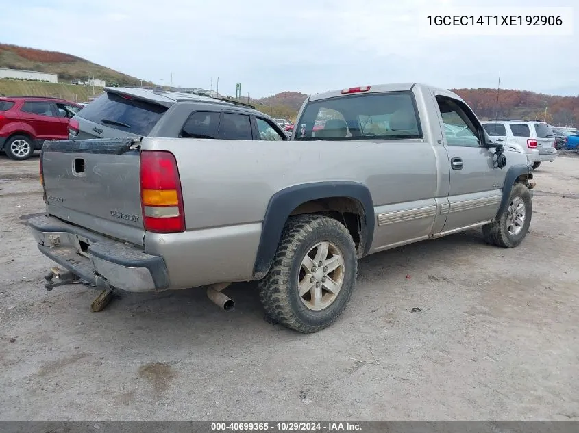 1999 Chevrolet Silverado 1500 Ls VIN: 1GCEC14T1XE192906 Lot: 40699365