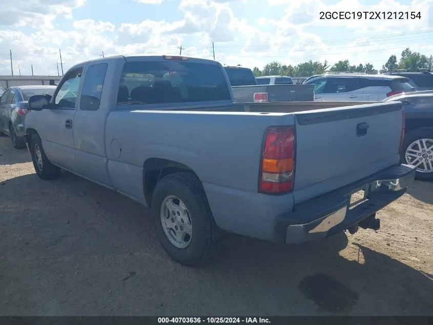 1999 Chevrolet Silverado 1500 Ls VIN: 2GCEC19T2X1212154 Lot: 40703636