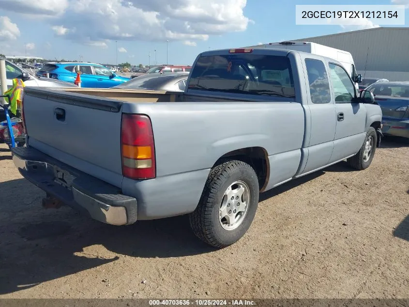 1999 Chevrolet Silverado 1500 Ls VIN: 2GCEC19T2X1212154 Lot: 40703636