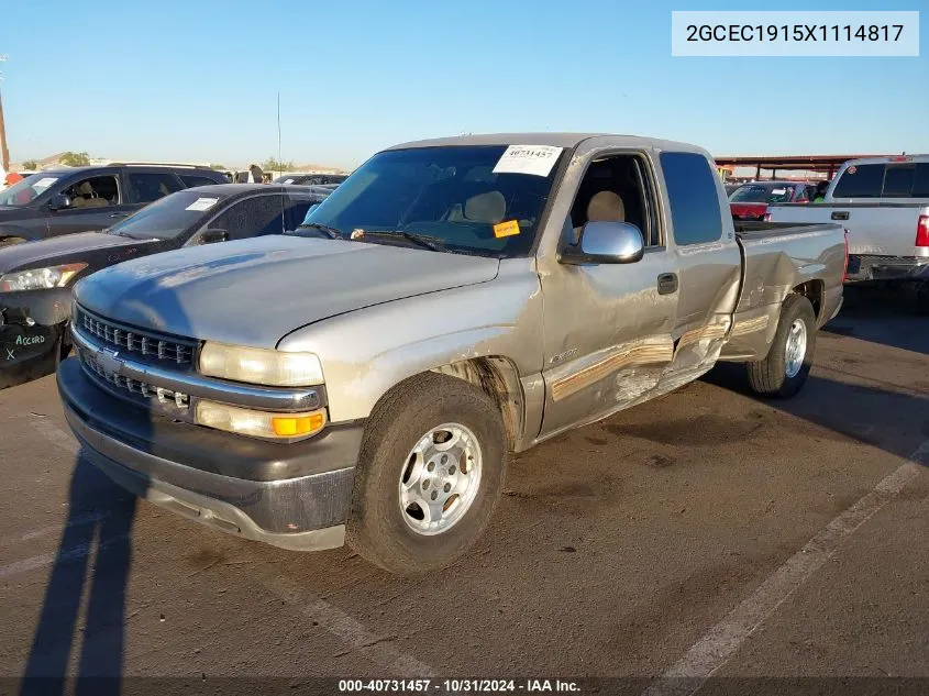 1999 Chevrolet Silverado 1500 Ls VIN: 2GCEC1915X1114817 Lot: 40731457