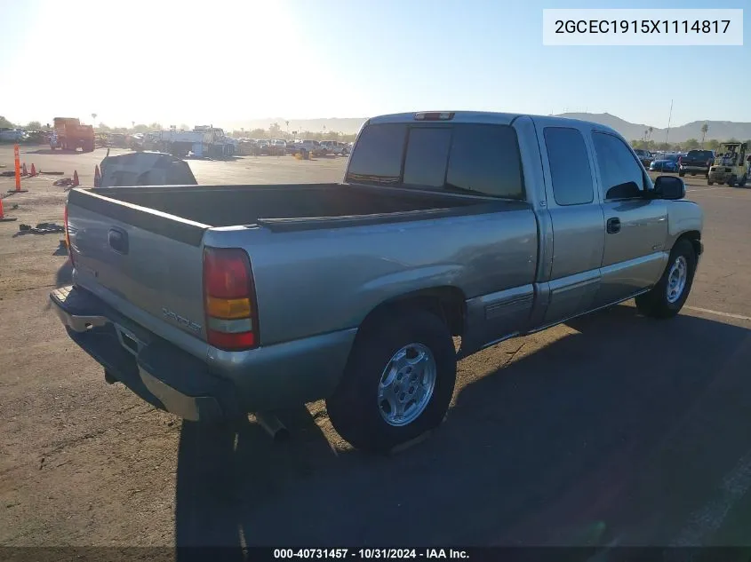 1999 Chevrolet Silverado 1500 Ls VIN: 2GCEC1915X1114817 Lot: 40731457