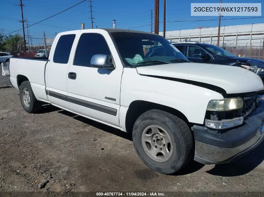 1999 Chevrolet Silverado 1500 Ls VIN: 2GCEC19W6X1217593 Lot: 40767734