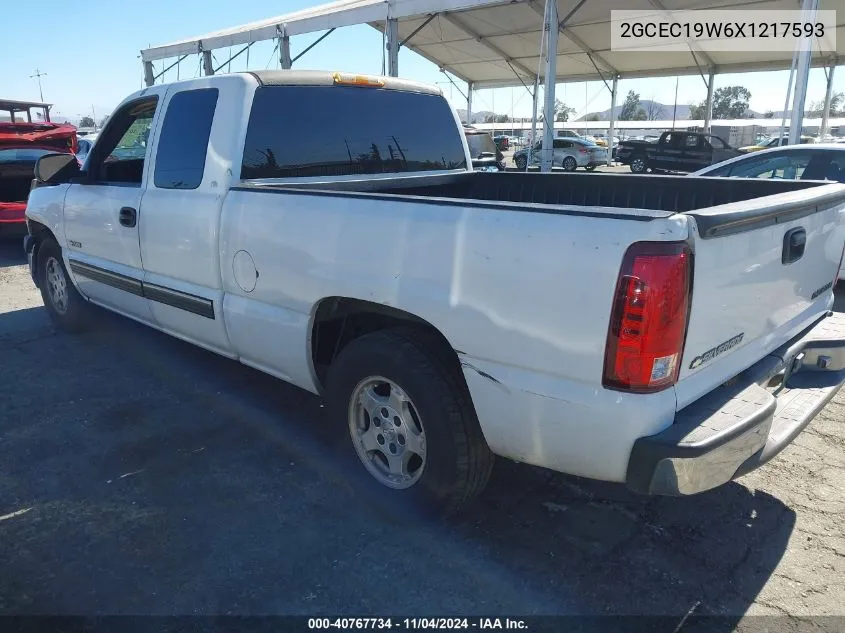 1999 Chevrolet Silverado 1500 Ls VIN: 2GCEC19W6X1217593 Lot: 40767734