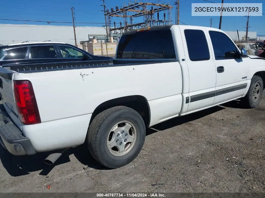 1999 Chevrolet Silverado 1500 Ls VIN: 2GCEC19W6X1217593 Lot: 40767734