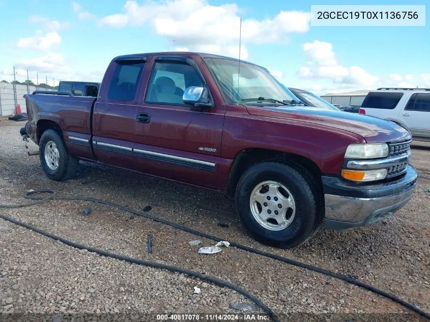 1999 Chevrolet Silverado 1500 Ls VIN: 2GCEC19T0X1136756 Lot: 40817078