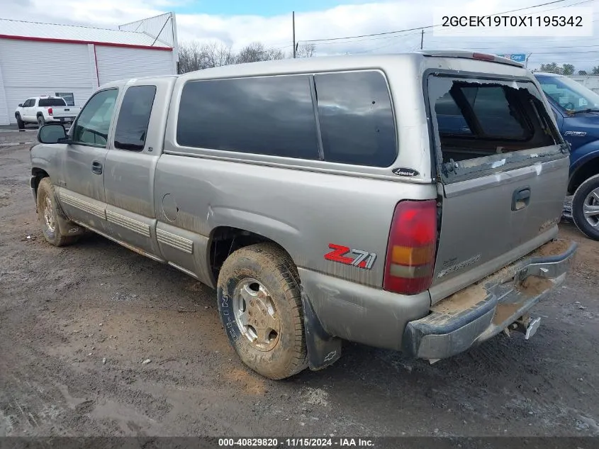 1999 Chevrolet Silverado 1500 Ls VIN: 2GCEK19T0X1195342 Lot: 40829820