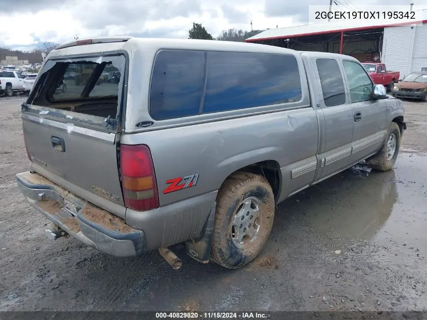 1999 Chevrolet Silverado 1500 Ls VIN: 2GCEK19T0X1195342 Lot: 40829820