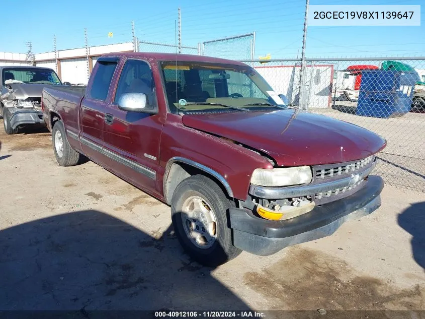 1999 Chevrolet Silverado 1500 Ls VIN: 2GCEC19V8X1139647 Lot: 40912106