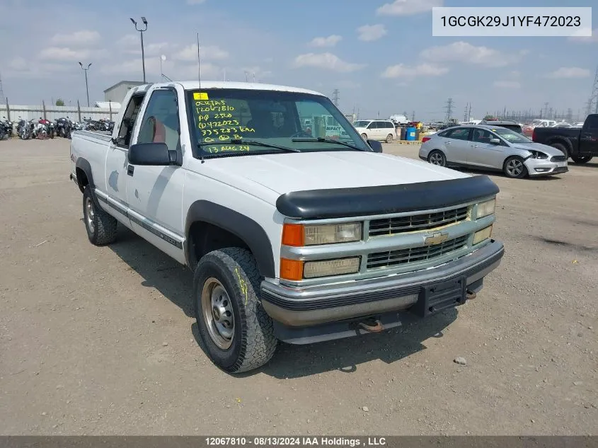 2000 Chevrolet C/K 2500 VIN: 1GCGK29J1YF472023 Lot: 12067810