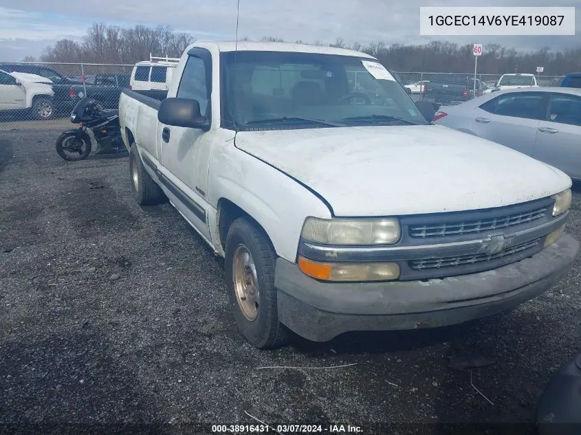 2000 Chevrolet Silverado 1500 VIN: 1GCEC14V6YE419087 Lot: 38916431