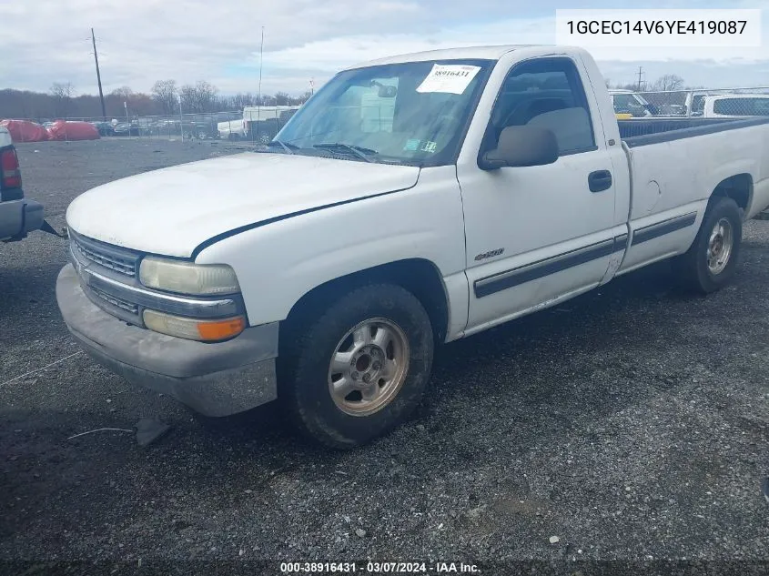 2000 Chevrolet Silverado 1500 VIN: 1GCEC14V6YE419087 Lot: 38916431