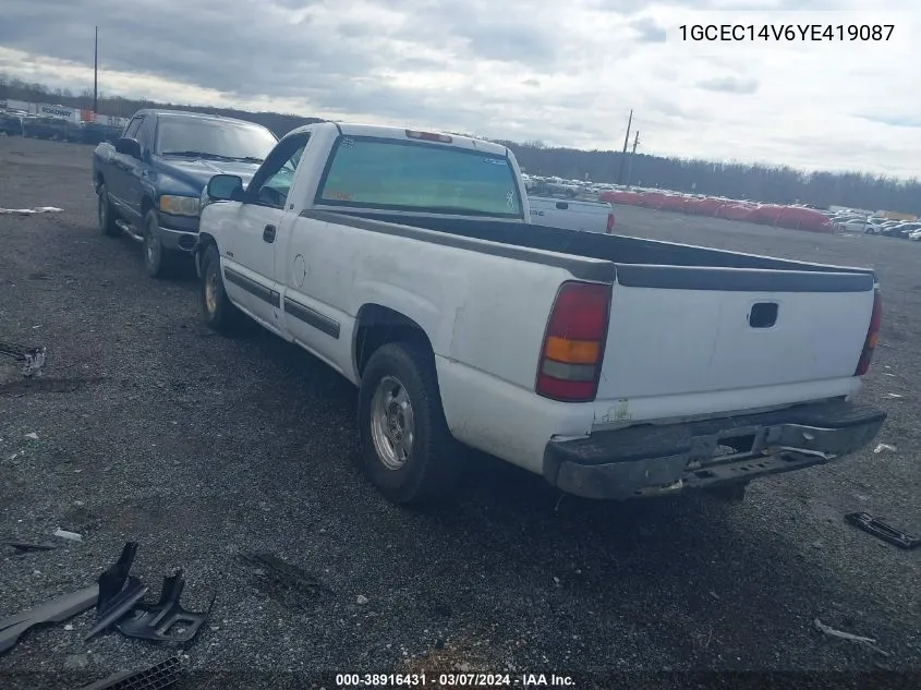 2000 Chevrolet Silverado 1500 VIN: 1GCEC14V6YE419087 Lot: 38916431