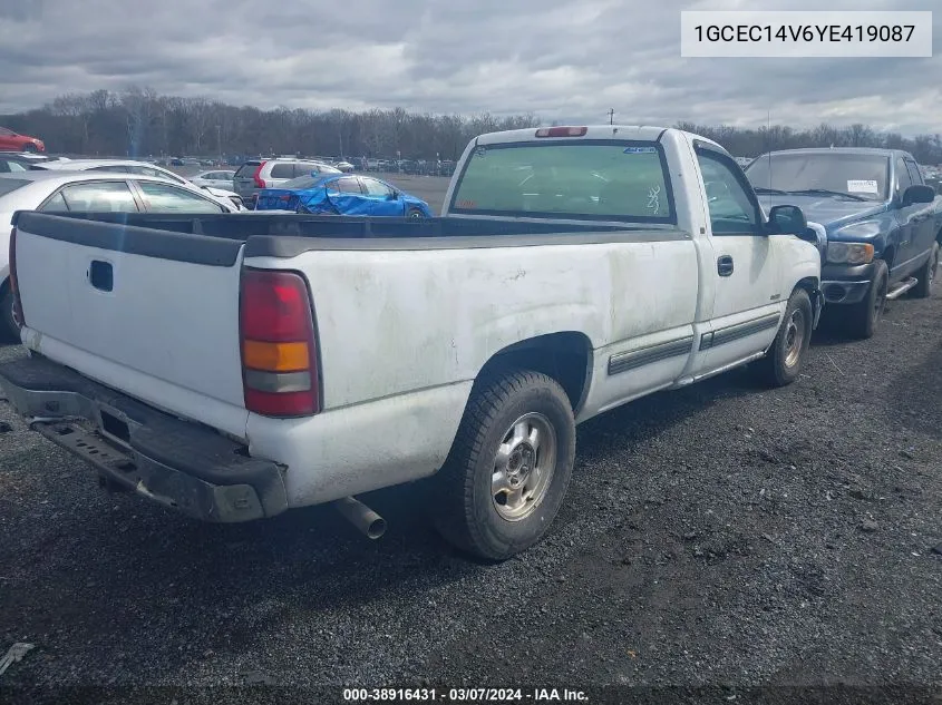 2000 Chevrolet Silverado 1500 VIN: 1GCEC14V6YE419087 Lot: 38916431