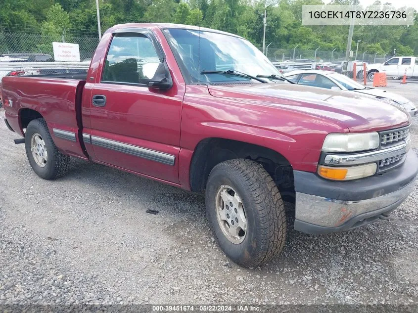 2000 Chevrolet Silverado 1500 Ls VIN: 1GCEK14T8YZ236736 Lot: 39451674