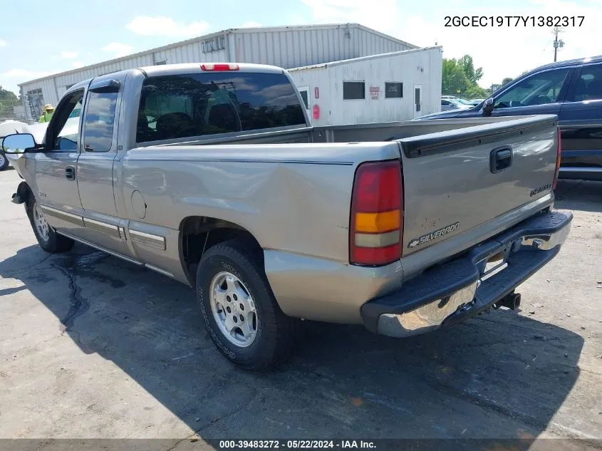 2000 Chevrolet Silverado 1500 Ls VIN: 2GCEC19T7Y1382317 Lot: 39483272