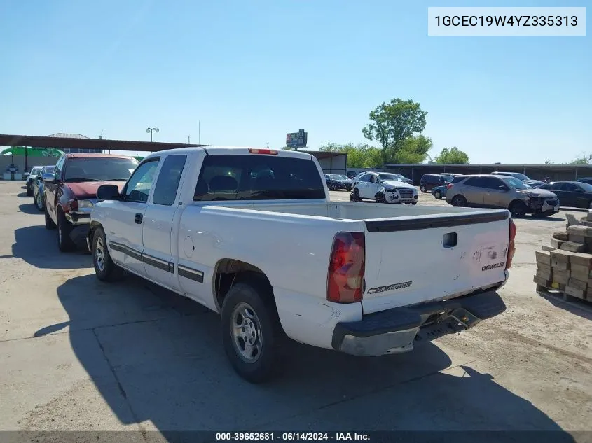 1GCEC19W4YZ335313 2000 Chevrolet Silverado 1500 Ls