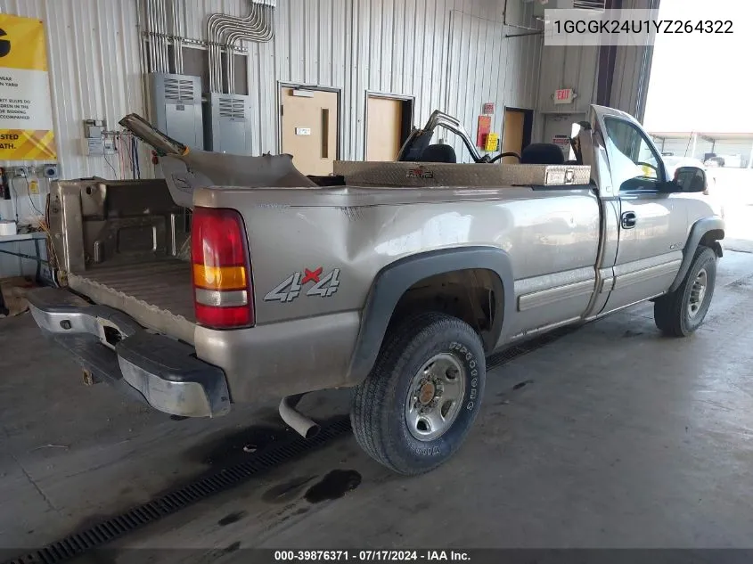 2000 Chevrolet Silverado 2500 Ls VIN: 1GCGK24U1YZ264322 Lot: 39876371