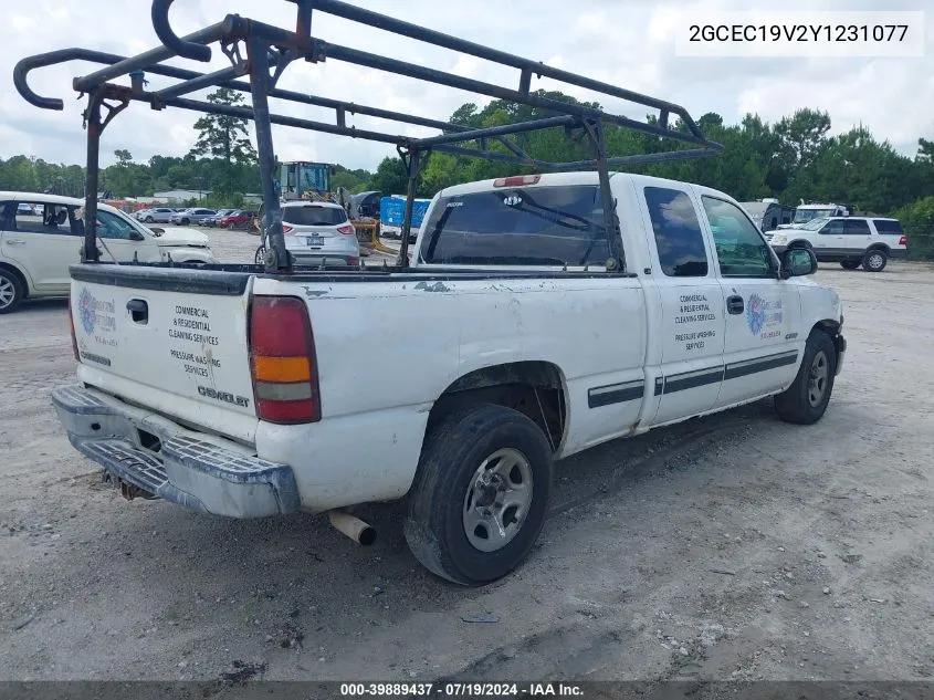 2000 Chevrolet Silverado 1500 Ls VIN: 2GCEC19V2Y1231077 Lot: 39889437