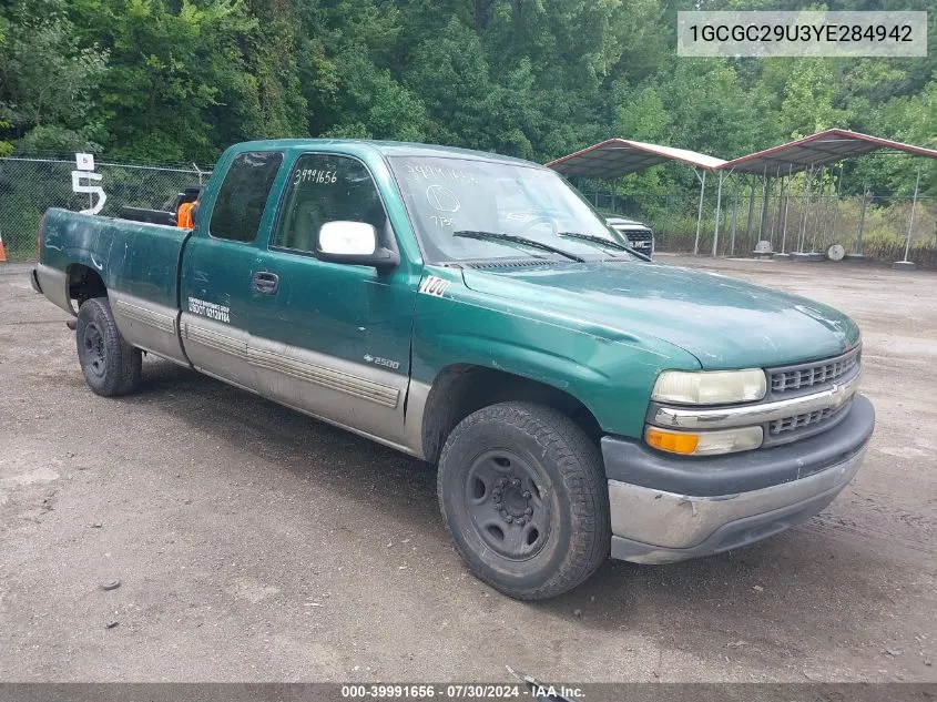 2000 Chevrolet Silverado 2500 Ls VIN: 1GCGC29U3YE284942 Lot: 39991656