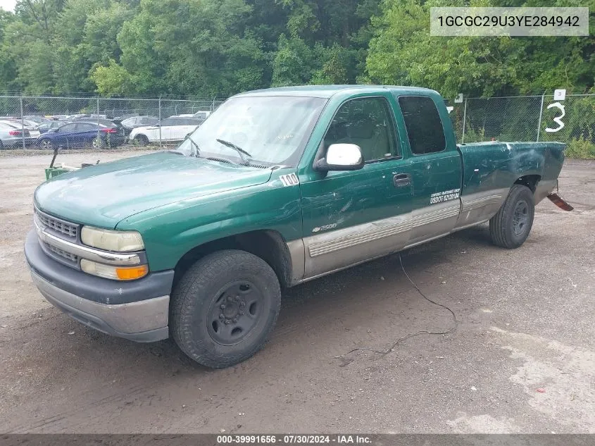 2000 Chevrolet Silverado 2500 Ls VIN: 1GCGC29U3YE284942 Lot: 39991656