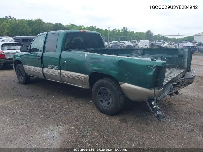 2000 Chevrolet Silverado 2500 Ls VIN: 1GCGC29U3YE284942 Lot: 39991656