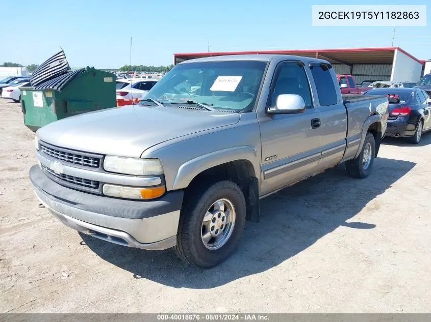 2GCEK19T5Y1182863 2000 Chevrolet Silverado 1500 Lt