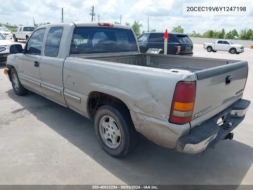 2000 Chevrolet Silverado 1500 Ls VIN: 2GCEC19V6Y1247198 Lot: 40033294