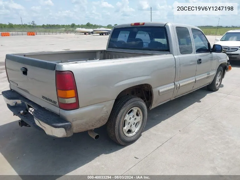 2000 Chevrolet Silverado 1500 Ls VIN: 2GCEC19V6Y1247198 Lot: 40033294