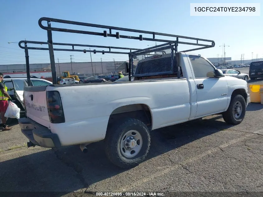 2000 Chevrolet Silverado 2500 VIN: 1GCFC24T0YE234798 Lot: 40120895