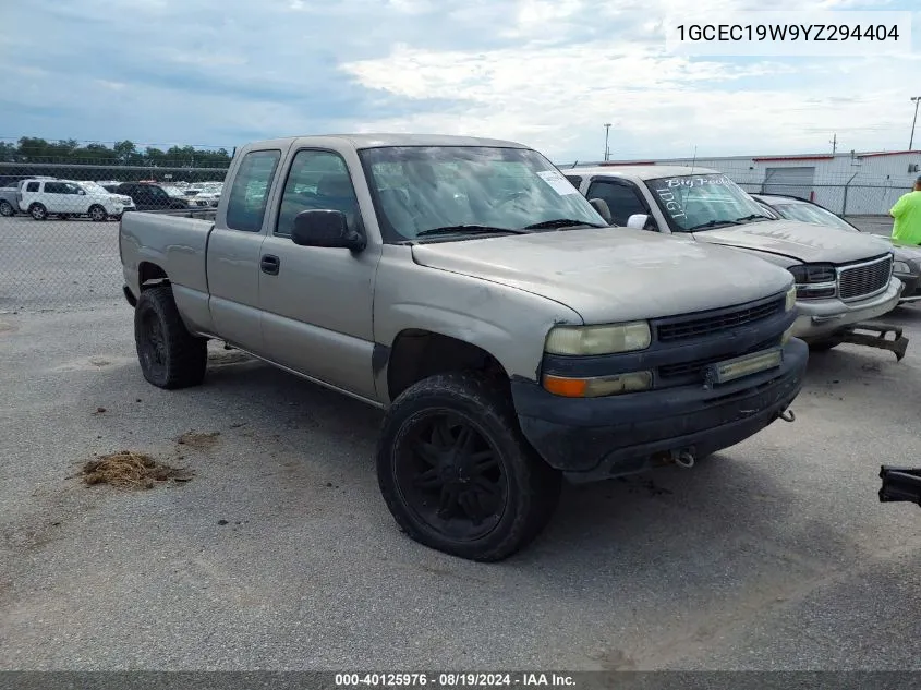 2000 Chevrolet Silverado 1500 Ls VIN: 1GCEC19W9YZ294404 Lot: 40125976