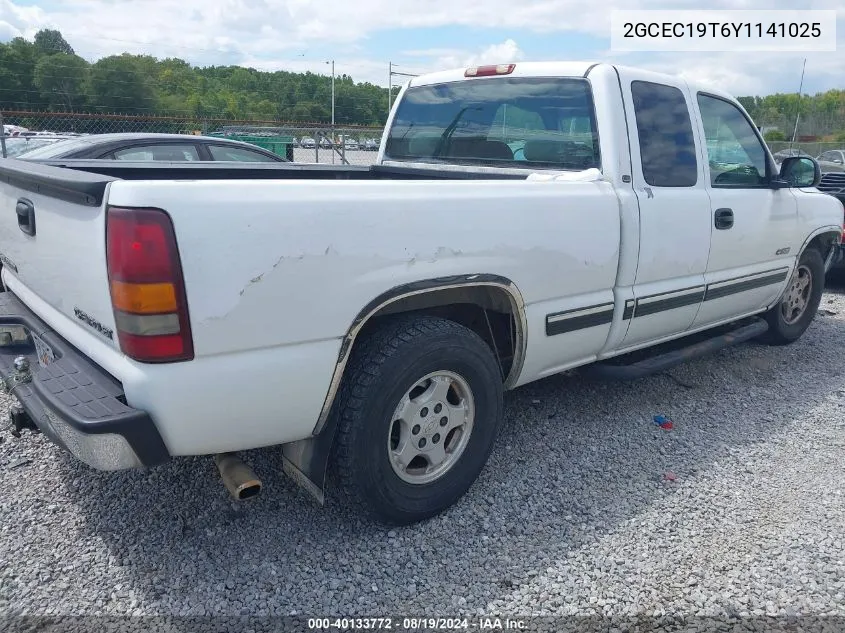 2000 Chevrolet Silverado 1500 Ls VIN: 2GCEC19T6Y1141025 Lot: 40133772