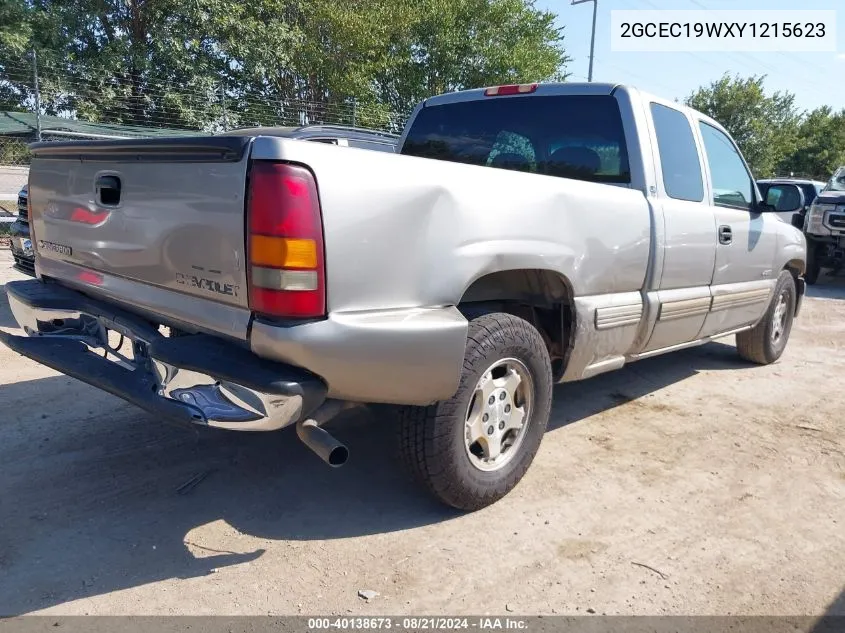 2000 Chevrolet Silverado 1500 Ls VIN: 2GCEC19WXY1215623 Lot: 40138673