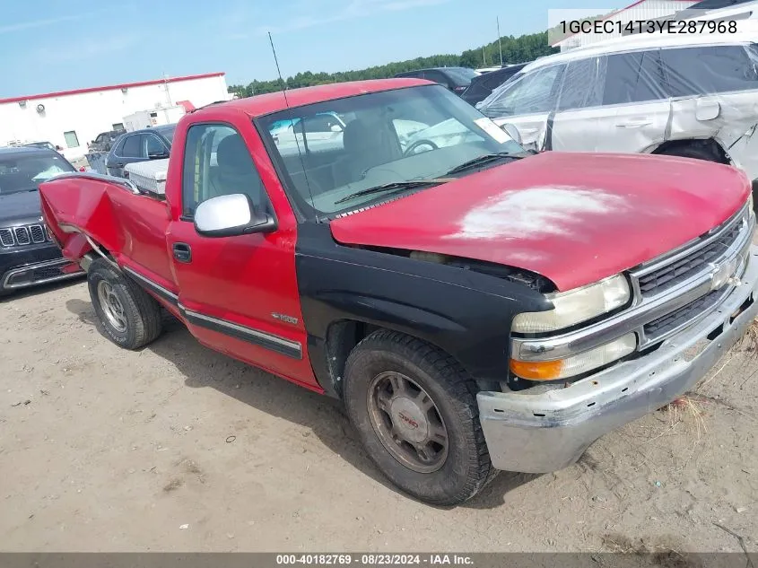 2000 Chevrolet Silverado 1500 Ls VIN: 1GCEC14T3YE287968 Lot: 40182769