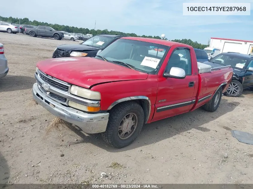 2000 Chevrolet Silverado 1500 Ls VIN: 1GCEC14T3YE287968 Lot: 40182769