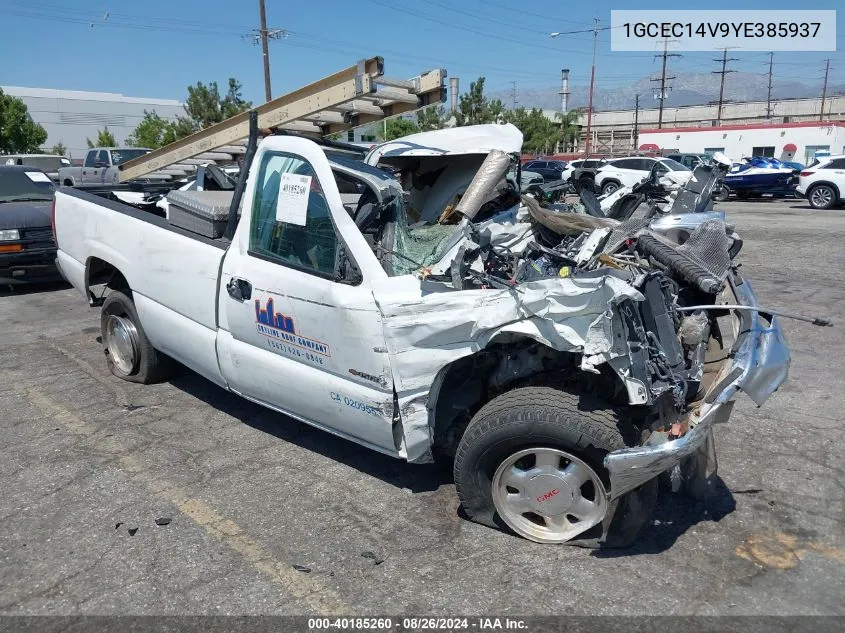 2000 Chevrolet Silverado 1500 VIN: 1GCEC14V9YE385937 Lot: 40185260